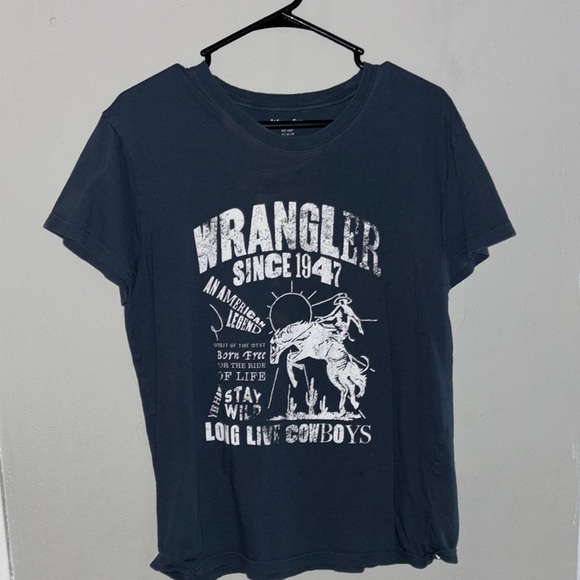Wrangler Tops - Wrangler Graphic Tee - Dark Blue